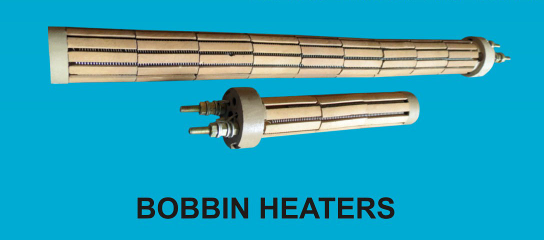 Ceramic Bobbin Heater offers a large surface area to heat liquids or semi-solid materials such as water, oil, wax, fats, and bitumen. These heaters are mainly used for direct heating of air and indirect heating of liquids and gases where the element is fitted into a pocket in the process tank or system so that the element may be replaced without draining down the system or vessel.